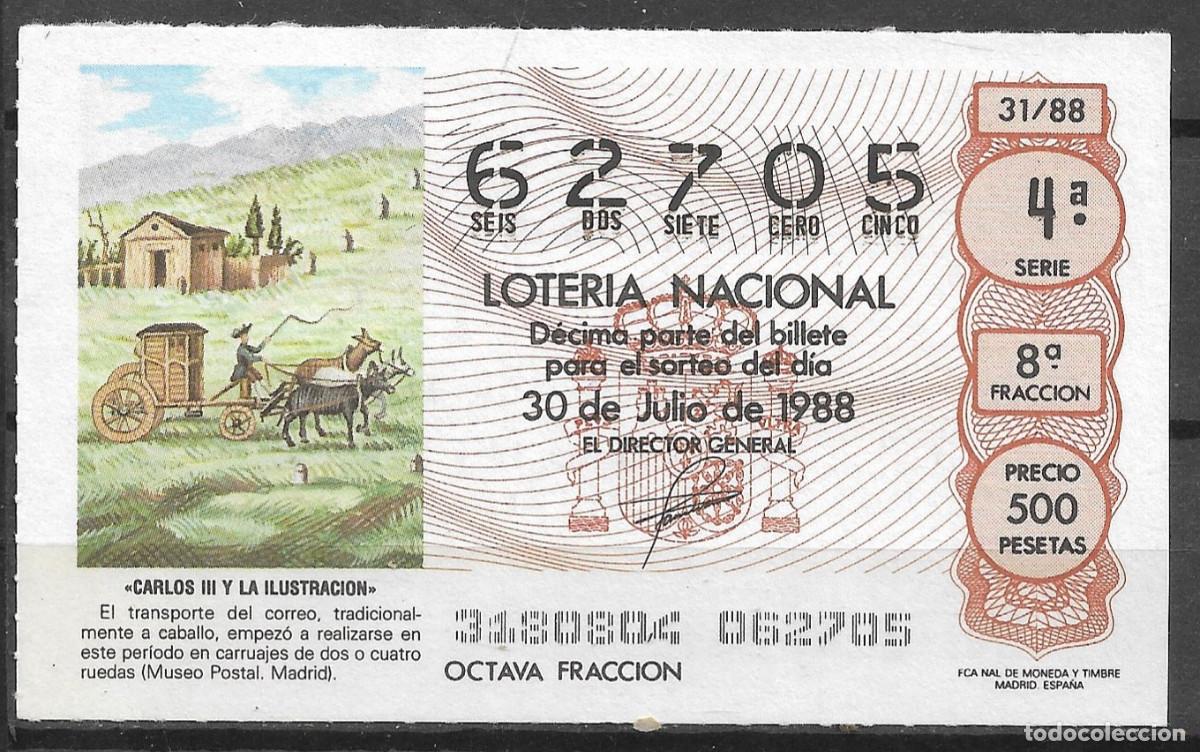 Loter&iacute;a Nacional: LOTERIA NACIONAL,30/07/1988.