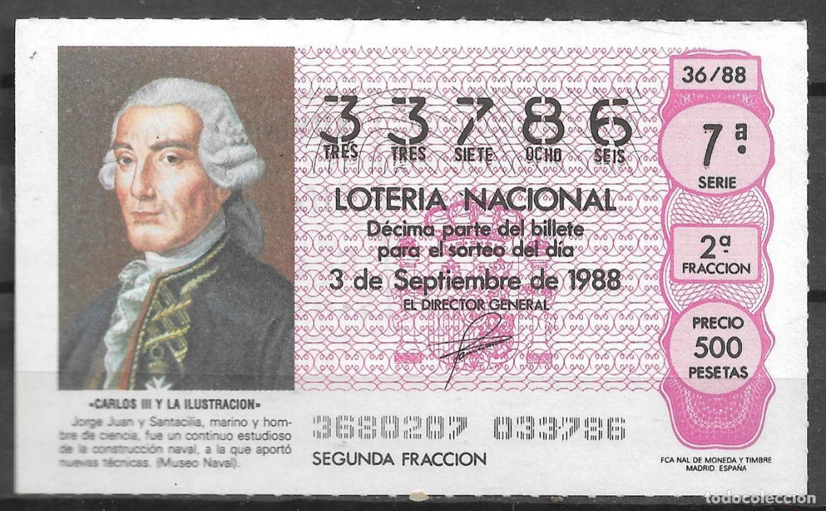 Loter&iacute;a Nacional: LOTERIA NACIONAL,03/09/1988.
