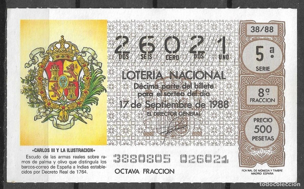 Loterie Nationale: LOTERIA NACIONAL,17/09/1988.