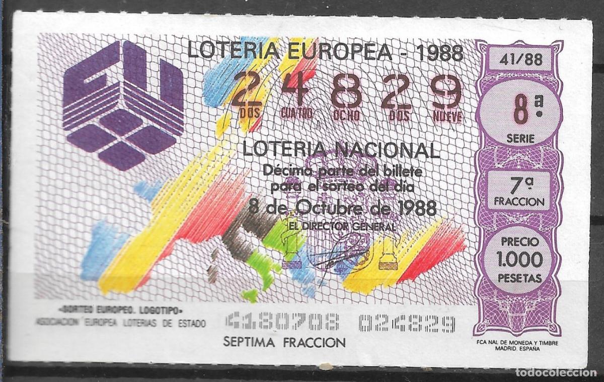 Loter&iacute;a Nacional: LOTERIA NACIONAL,08/10/1988.