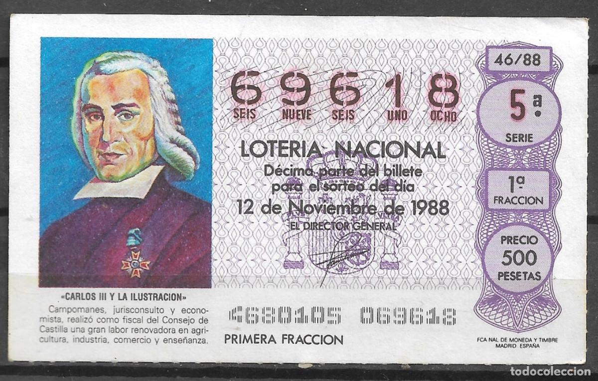 Loter&iacute;a Nacional: LOTERIA NACIONAL,12/11/1988.