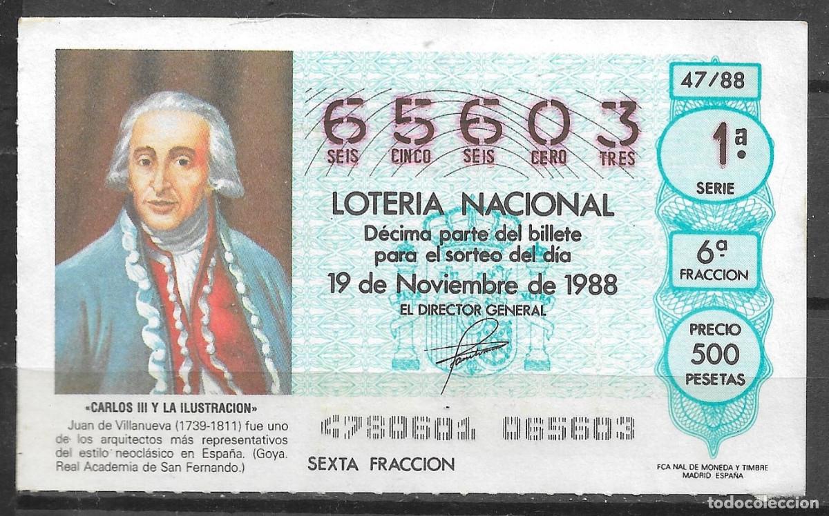 Loter&iacute;a Nacional: LOTERIA NACIONAL,19/11/1988.
