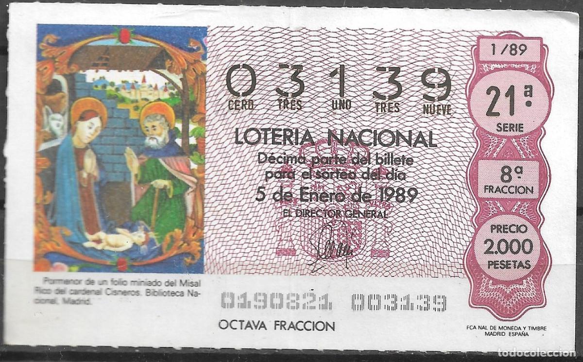 Loter&iacute;a Nacional: LOTERIA NACIONAL,05/01/1989.