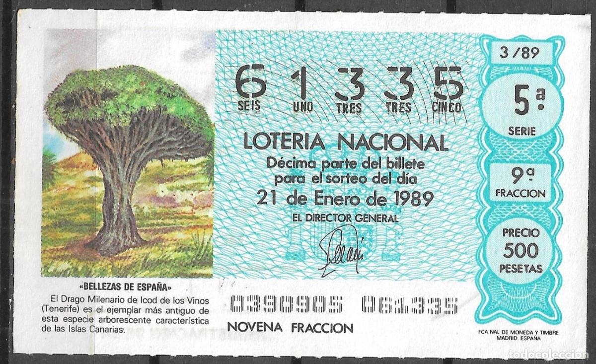 Loter&iacute;a Nacional: LOTERIA NACIONAL,21/01/1989.