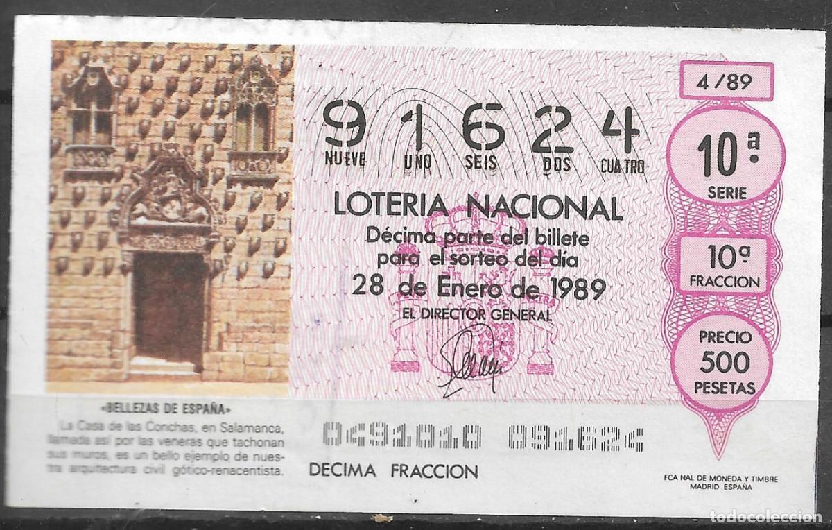Loter&iacute;a Nacional: LOTERIA NACIONAL,28/01/1989.