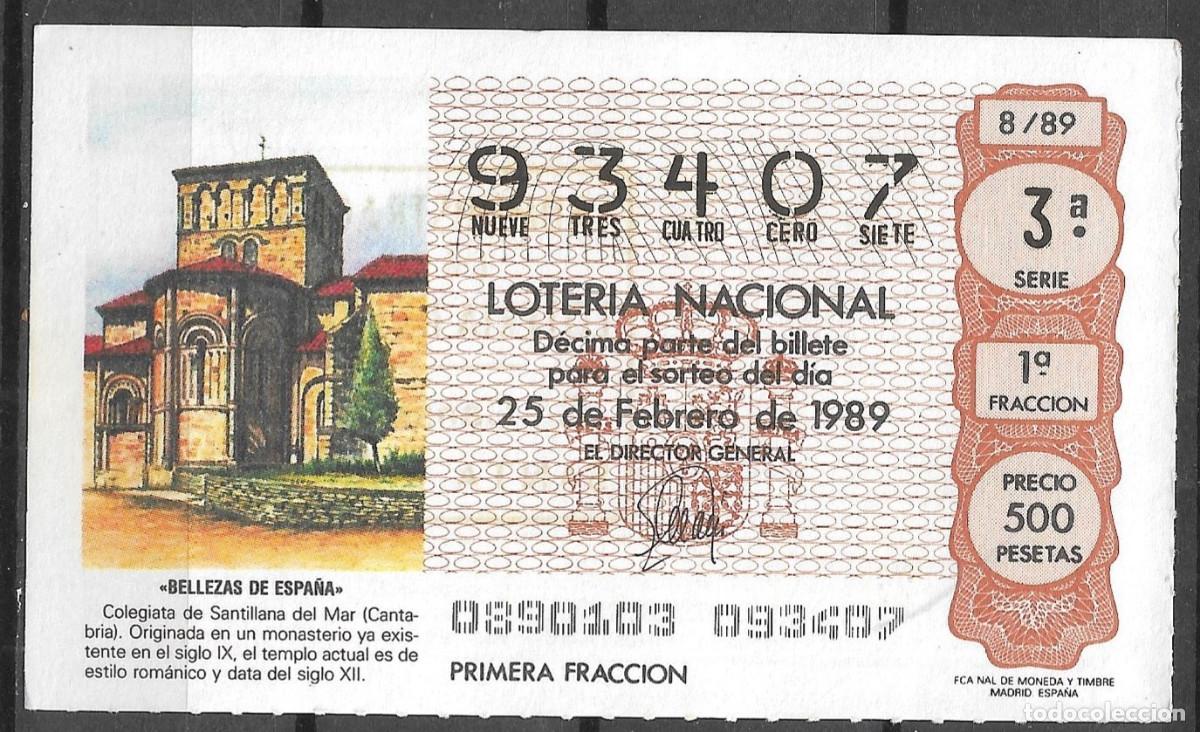 Loter&iacute;a Nacional: LOTERIA NACIONAL,25/02/1989.
