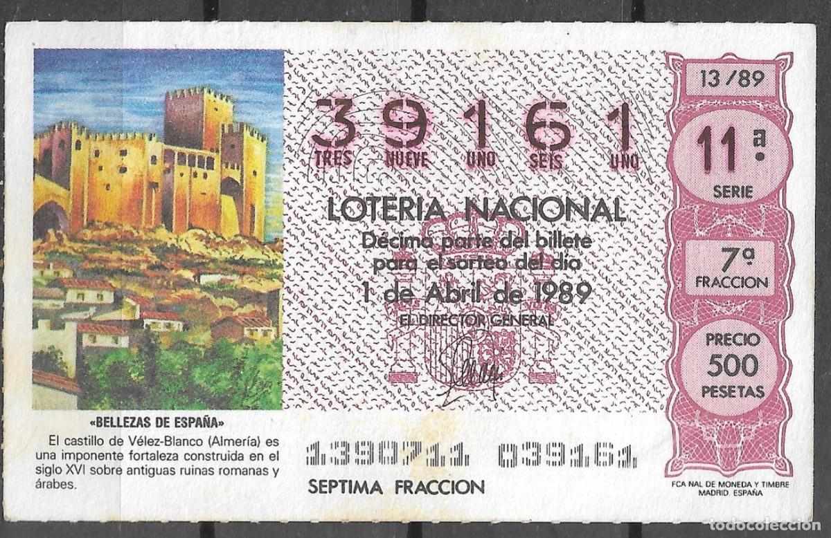 Loter&iacute;a Nacional: LOTERIA NACIONAL,01/04/1989.