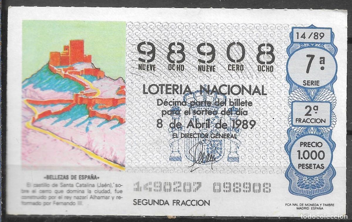 Loter&iacute;a Nacional: LOTERIA NACIONAL,08/04/1989.