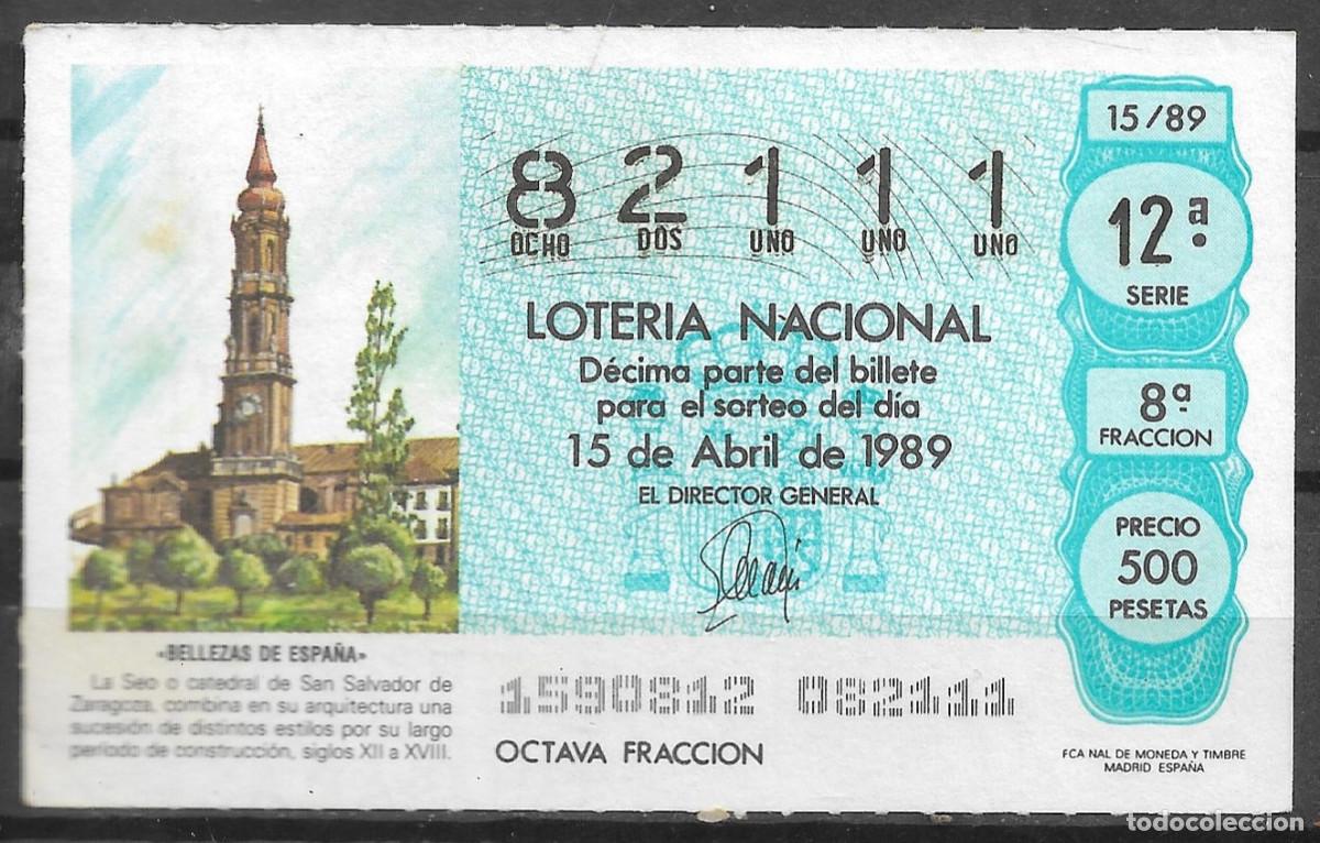 Loter&iacute;a Nacional: LOTERIA NACIONAL,15/04/1989.