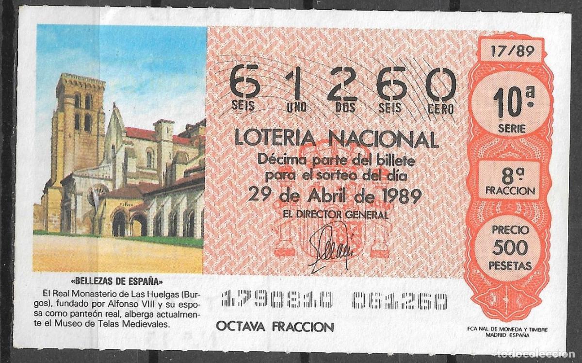 Loter&iacute;a Nacional: LOTERIA NACIONAL,29/04/1989.
