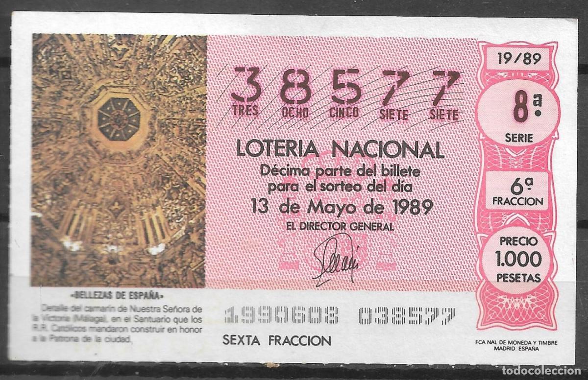Loter&iacute;a Nacional: LOTERIA NACIONAL,13/05/1989.