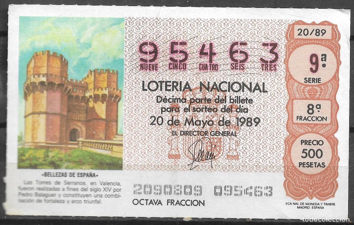 Loter&iacute;a Nacional: LOTERIA NACIONAL,20/05/1989.