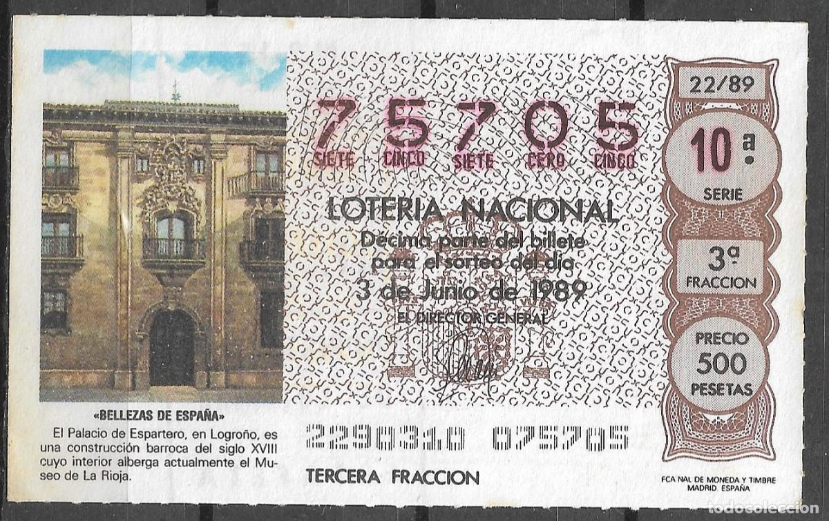 Loter&iacute;a Nacional: LOTERIA NACIONAL,03/06/1989.