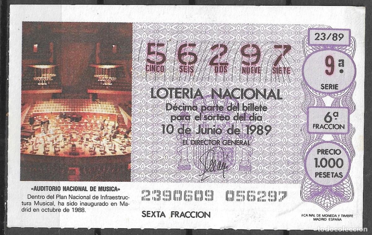 Loter&iacute;a Nacional: LOTERIA NACIONAL,10/06/1989.