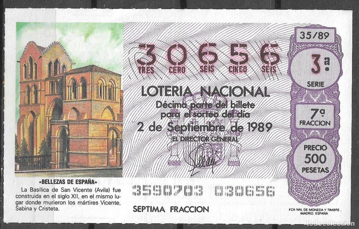 Loter&iacute;a Nacional: LOTERIA NACIONAL,02/09/1989.