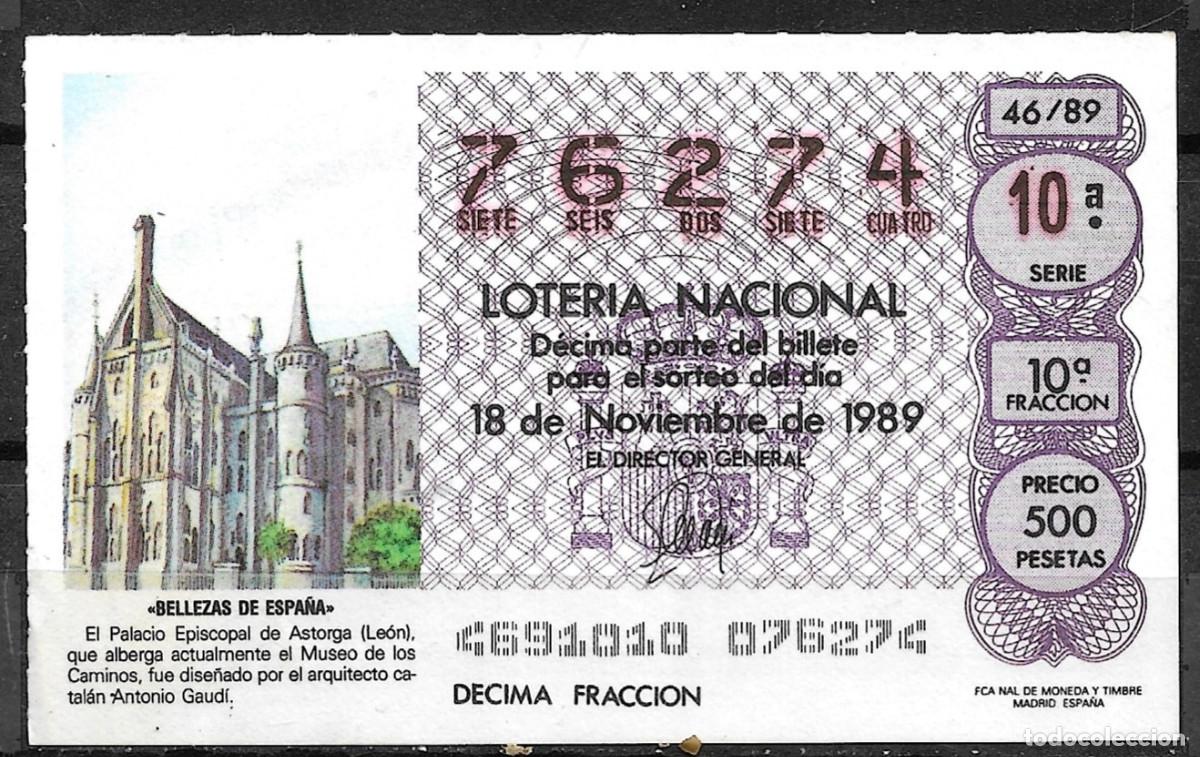 Loter&iacute;a Nacional: LOTERIA NACIONAL,18/11/1989.