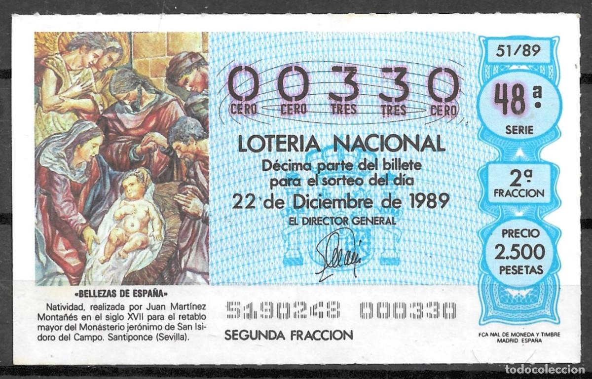 Loter&iacute;a Nacional: LOTERIA NACIONAL,22/12/1989.