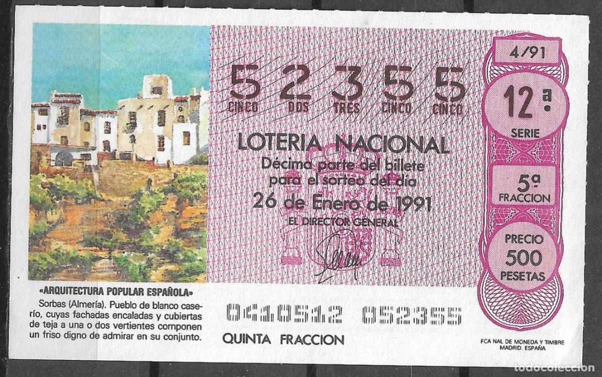 Loter&iacute;a Nacional: LOTERIA NACIONAL,26/01/1991.