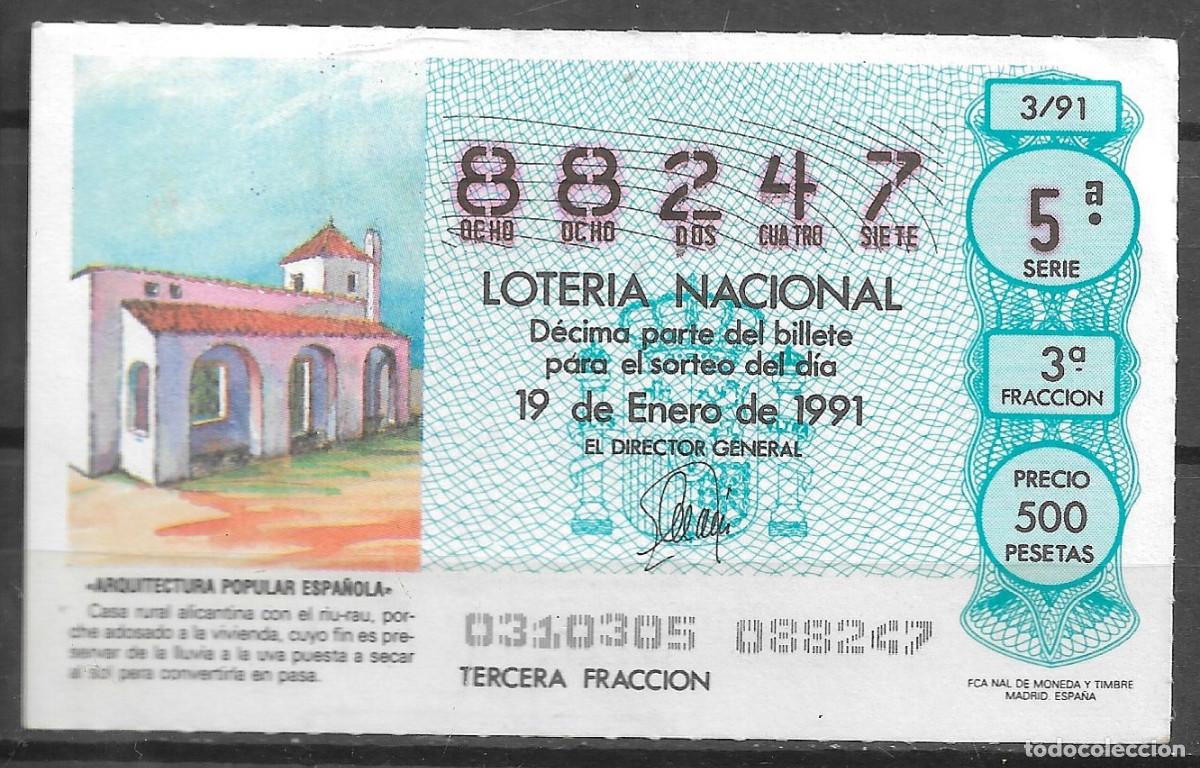 Loter&iacute;a Nacional: LOTERIA NACIONAL,19/01/1991.