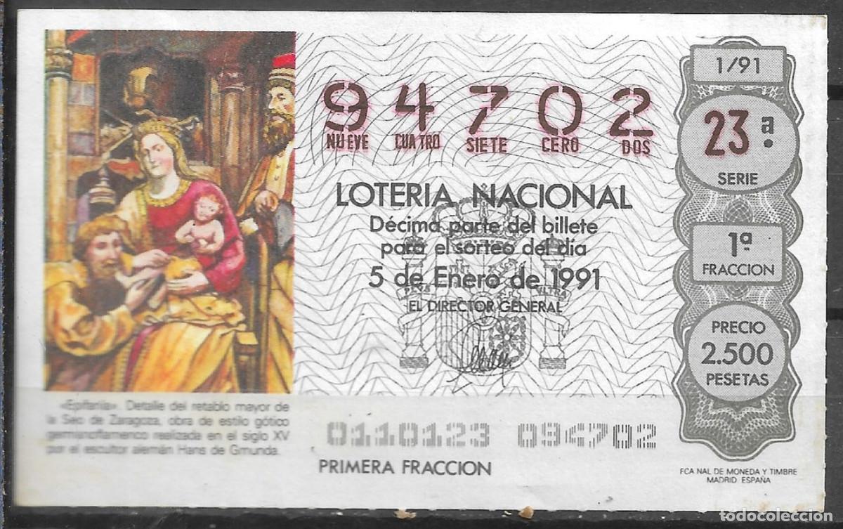 Loter&iacute;a Nacional: LOTERIA NACIONAL,05/01/1991.