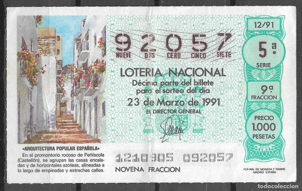 Loter&iacute;a Nacional: LOTERIA NACIONAL,23/03/1991.