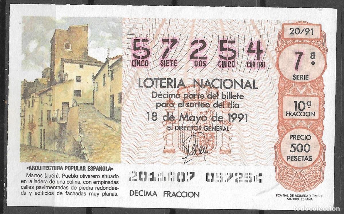 Loter&iacute;a Nacional: LOTERIA NACIONAL,18/05/1991.