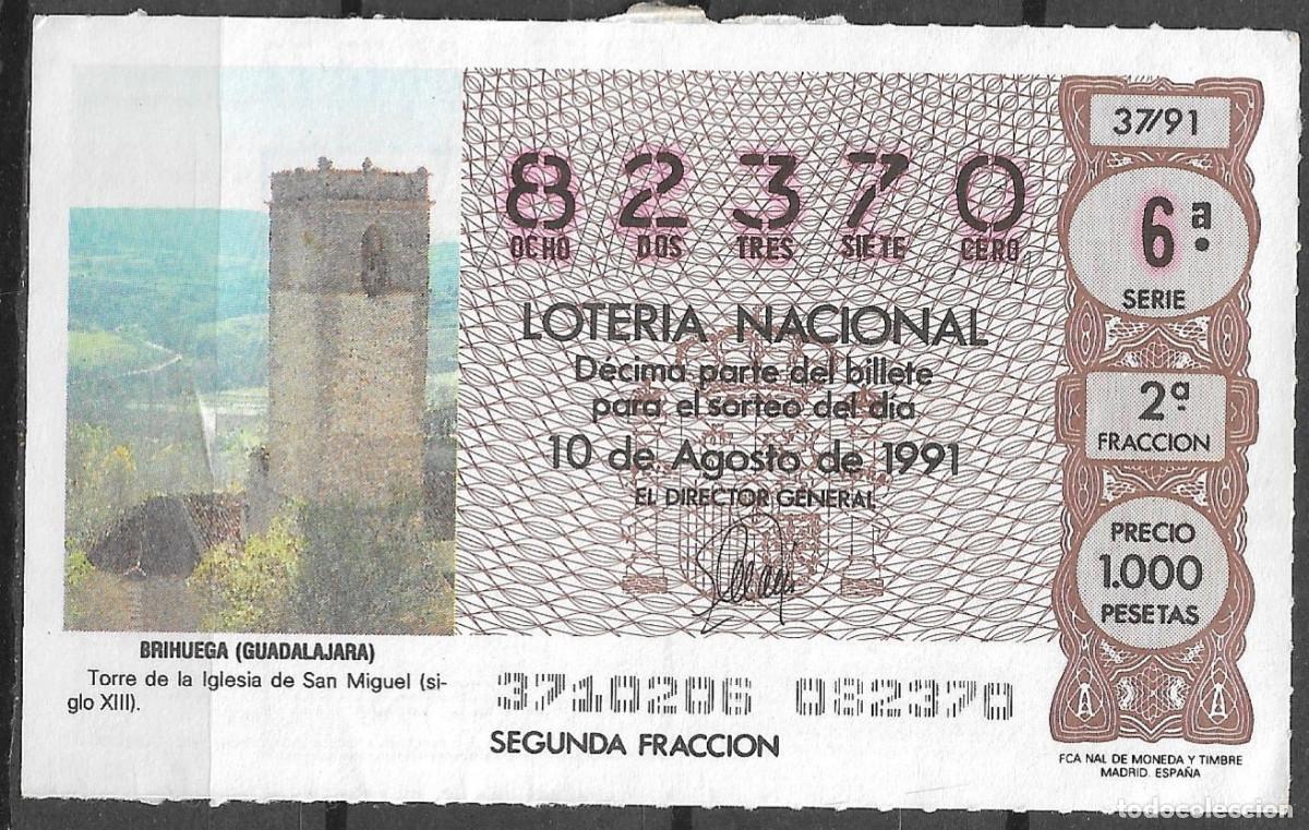 Loter&iacute;a Nacional: LOTERIA NACIONAL,10/08/1991.