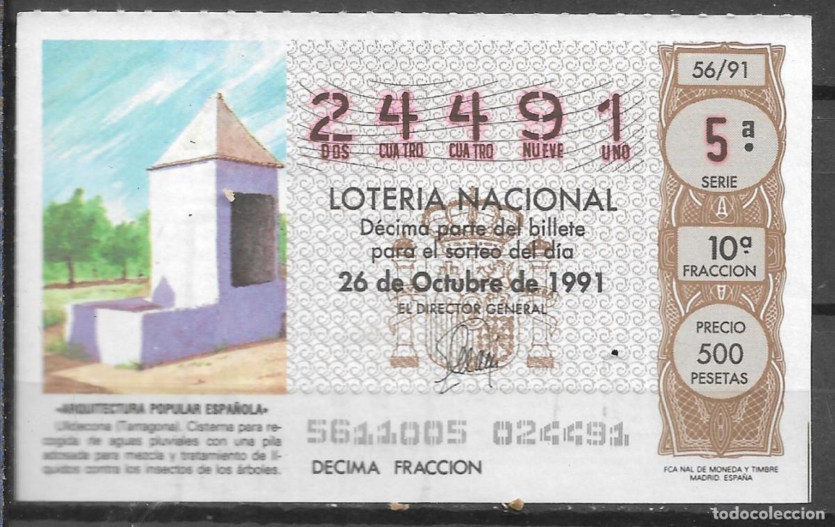 Loter&iacute;a Nacional: LOTERIA NACIONAL,26/10/1991.