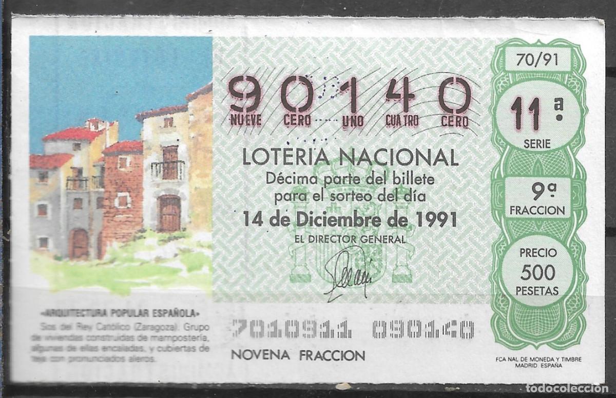 Loter&iacute;a Nacional: LOTERIA NACIONAL,14/12/1991.