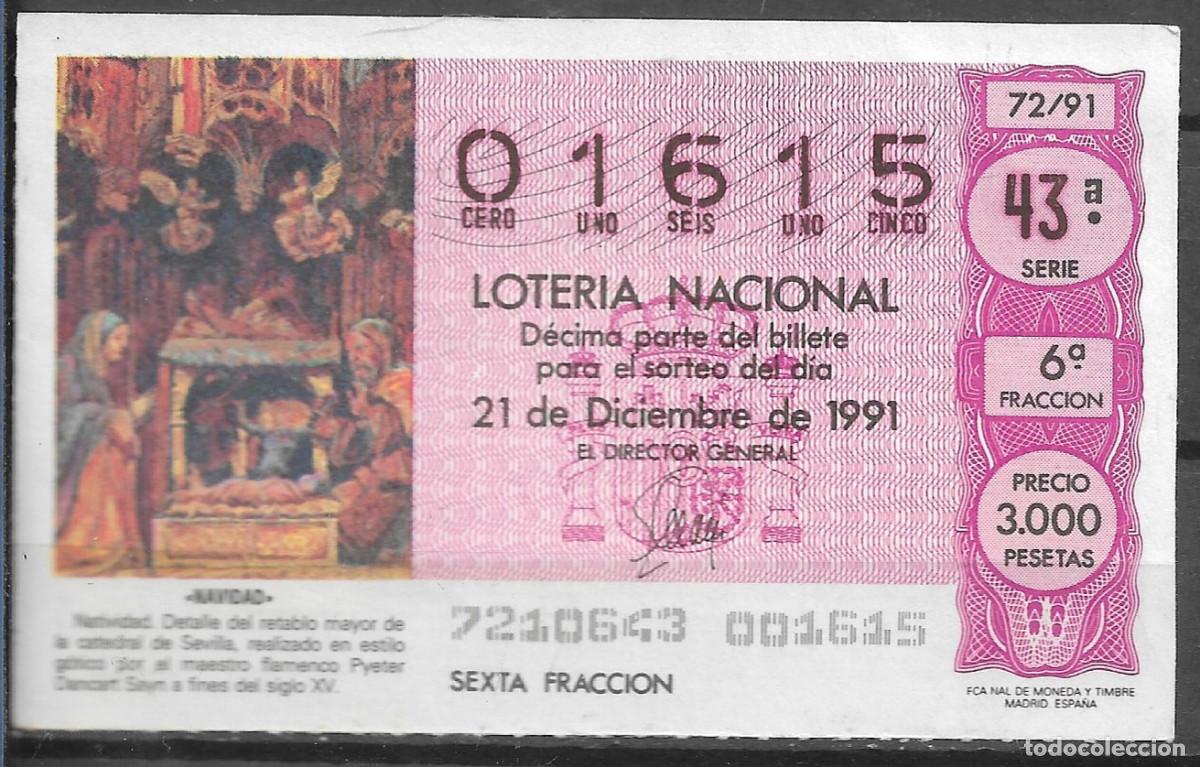 Loter&iacute;a Nacional: LOTERIA NACIONAL,21/12/1991.