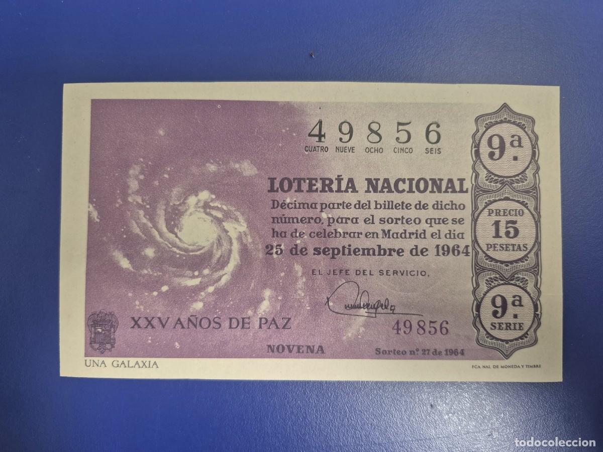 Loter&iacute;a Nacional: LOTERIA NACIONAL SORTEO21 DE 1964 PERFECTO ESTADO SERIE 9