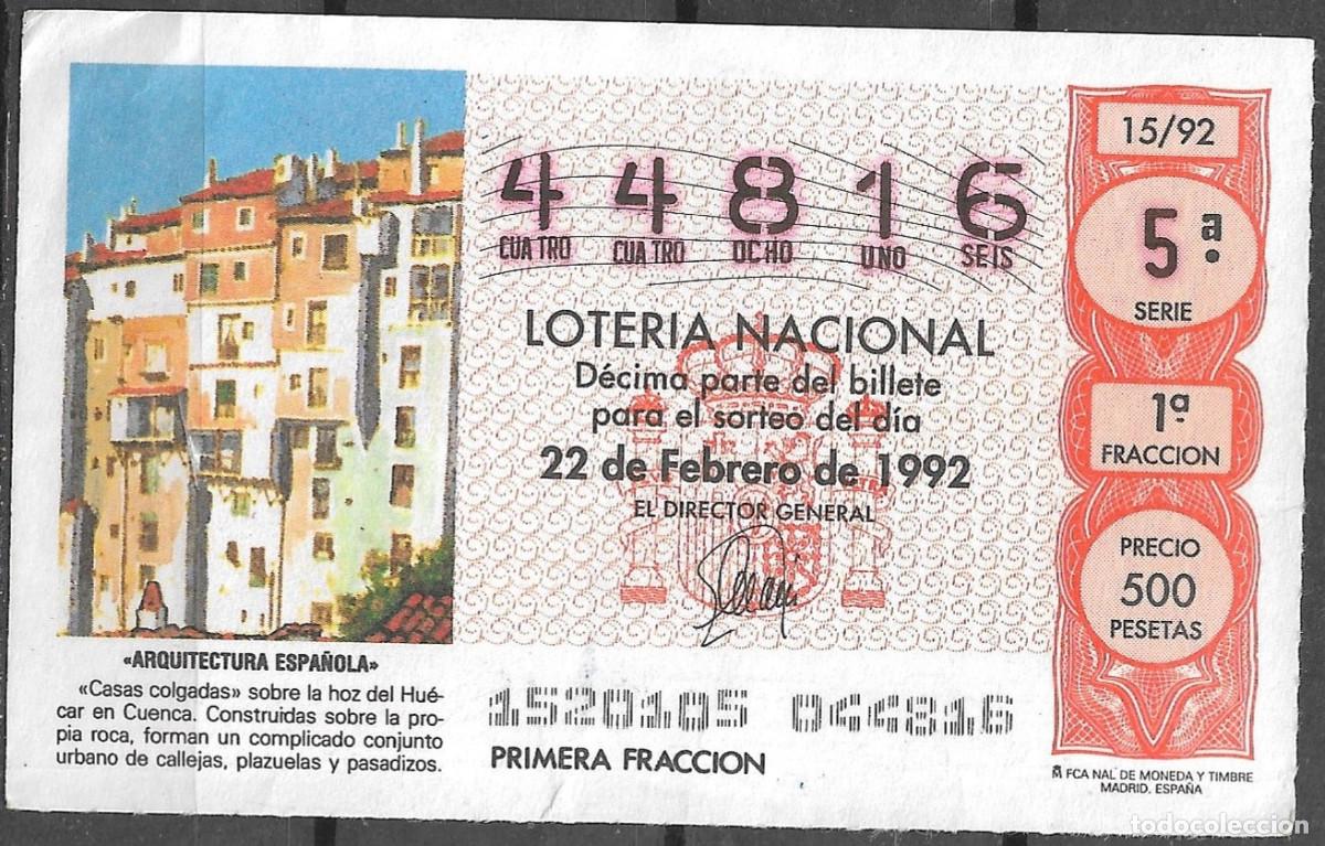 Loter&iacute;a Nacional: LOTERIA NACIONAL,22/02/19892