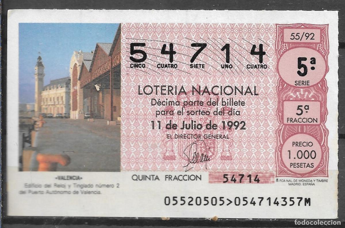 Loter&iacute;a Nacional: LOTERIA NACIONAL,11/07/1992.