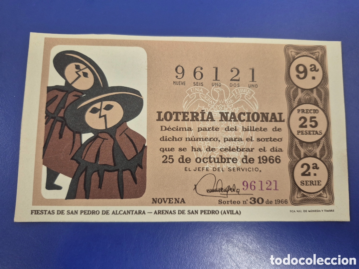 Loter&iacute;a Nacional: LOTERIA NACIONAL SORTEO 30 DE 1964 EN PERFECTO ESTADO SERIE 2