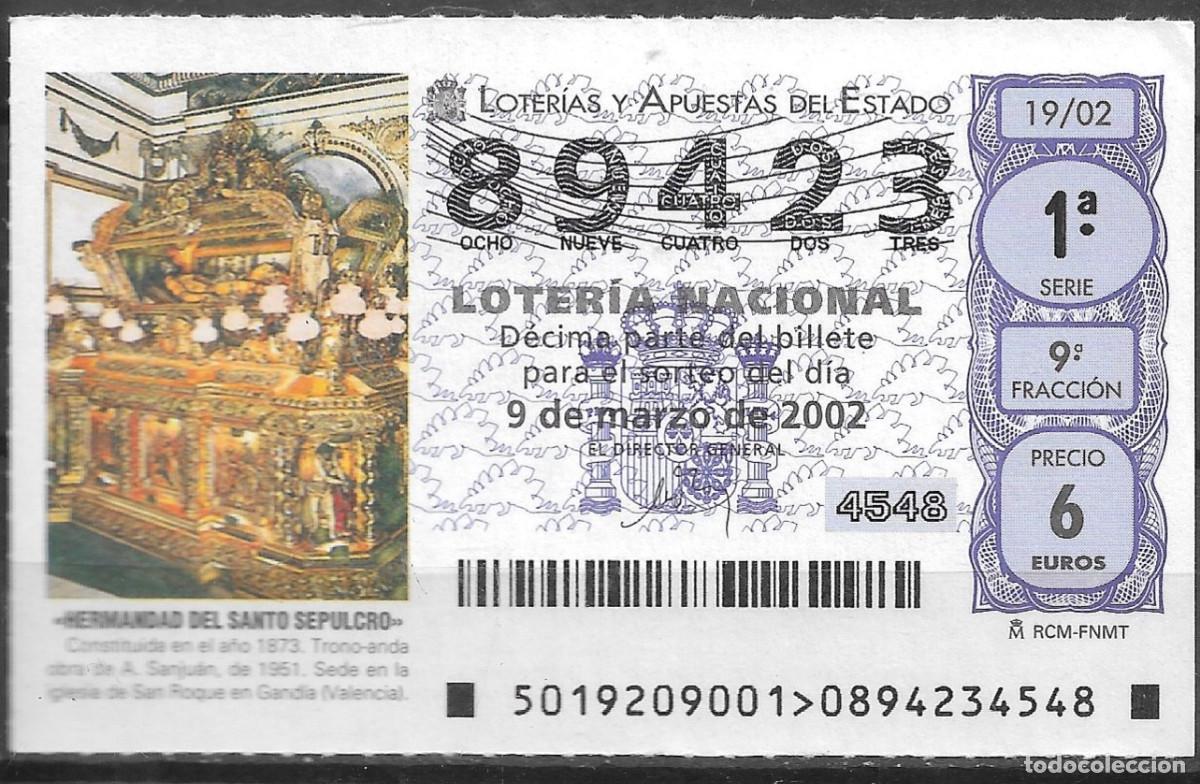 Lotaria Nacional: LOTERIA NACIONAL,09/03/2002.