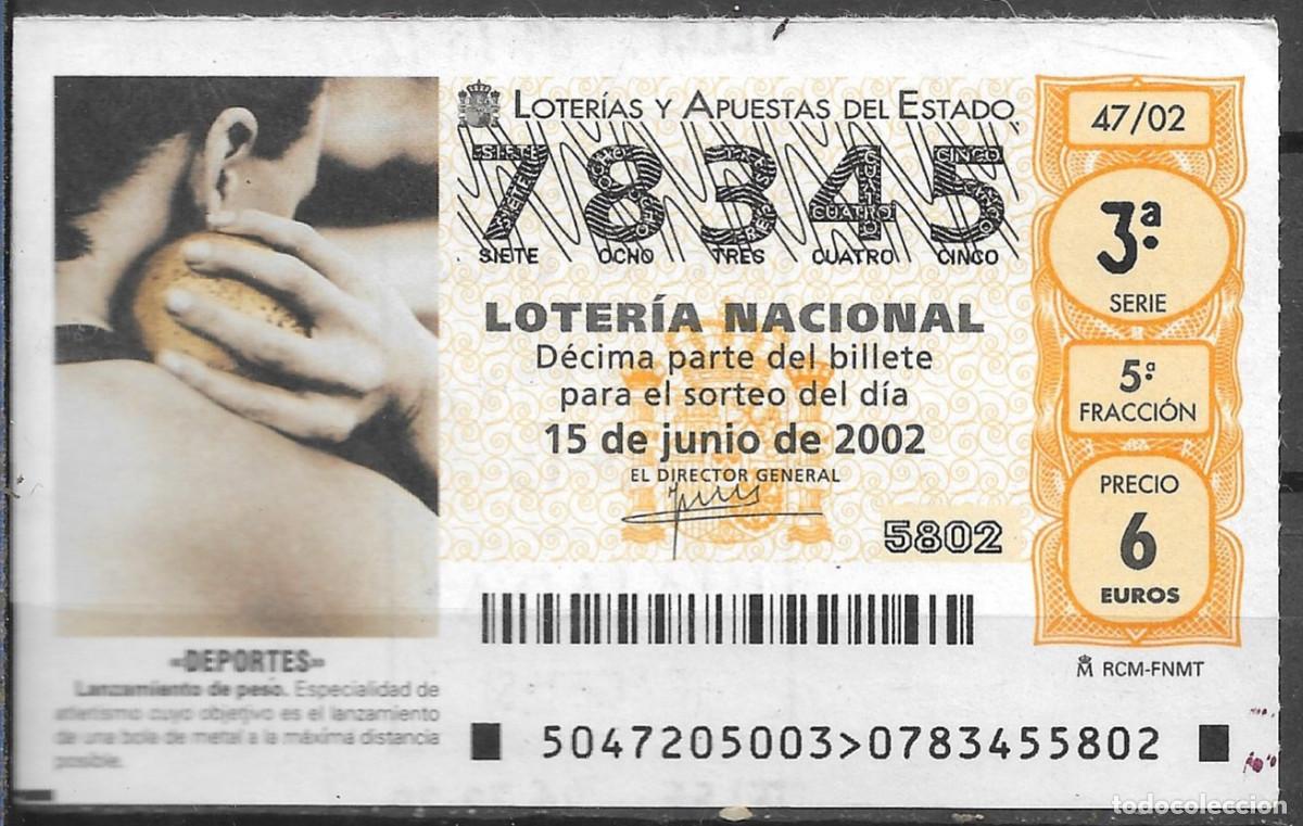 Loter&iacute;a Nacional: LOTERIA NACIONAL,15/06/2002.