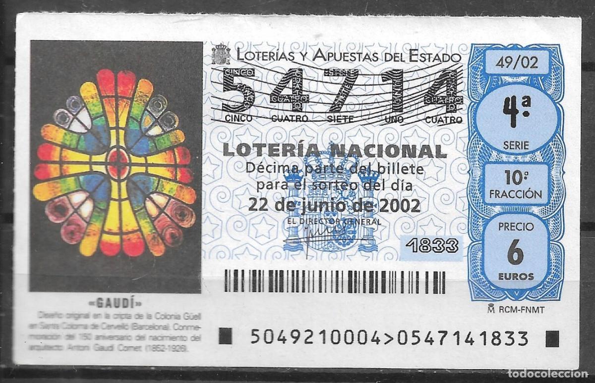 Loter&iacute;a Nacional: LOTERIA NACIONAL,22/06/2002.