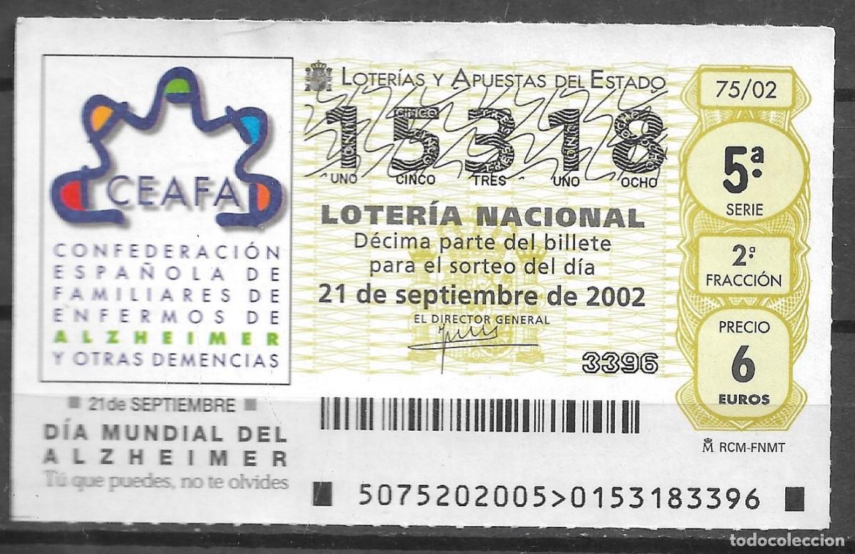 Loter&iacute;a Nacional: LOTERIA NACIONAL,21/09/2002.