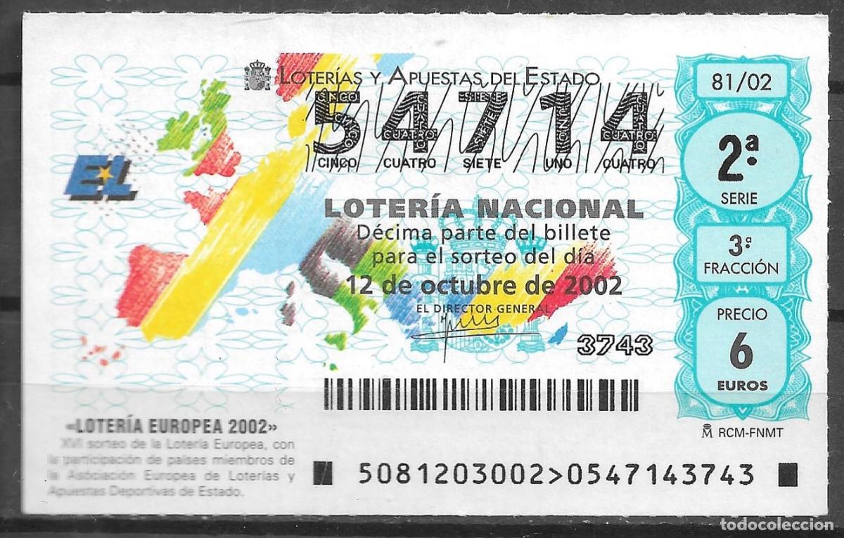 Loter&iacute;a Nacional: LOTERIA NACIONAL,12/10/2002.
