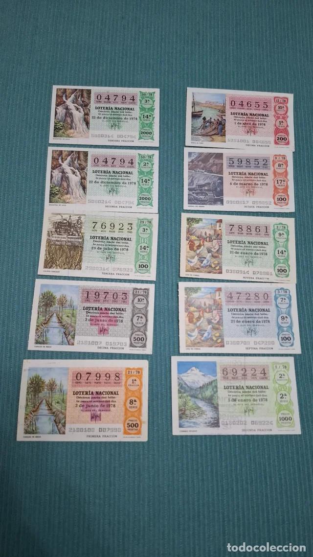 Loter&iacute;a Nacional: Diez billetes de loter&iacute;a del a&ntilde;o 1978