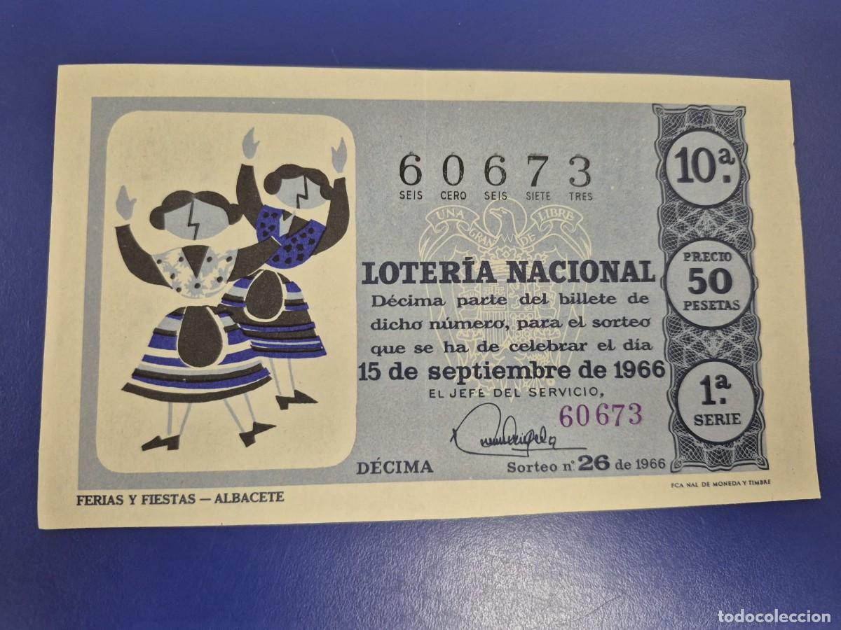 Loter&iacute;a Nacional: LOTERIA NACIONAL SORTEO 26 DE 1966 PERFECTO ESTADO SERIE 1
