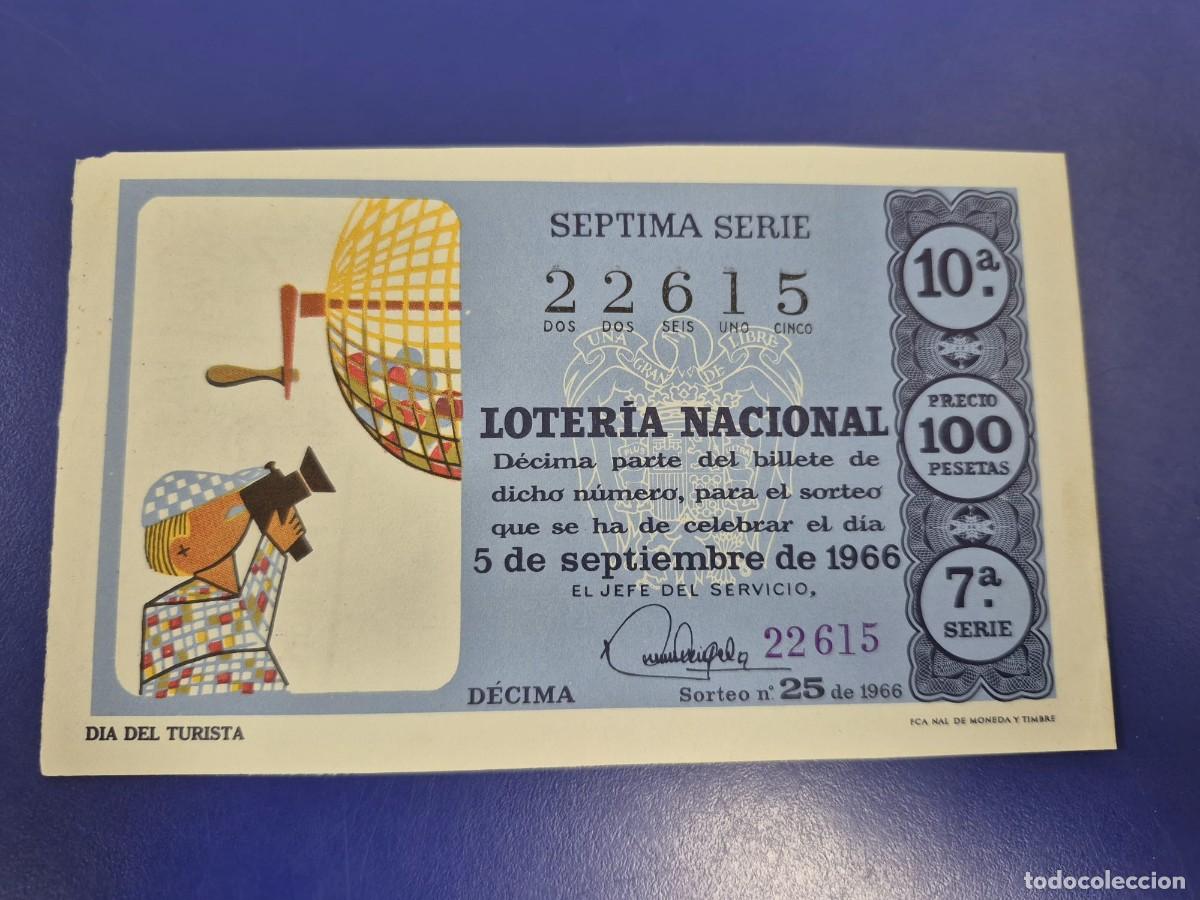 Loter&iacute;a Nacional: LOTERIA NACIONAL SORTEO 25 DE 1966 PERFECTO ESTADO SERIE 7