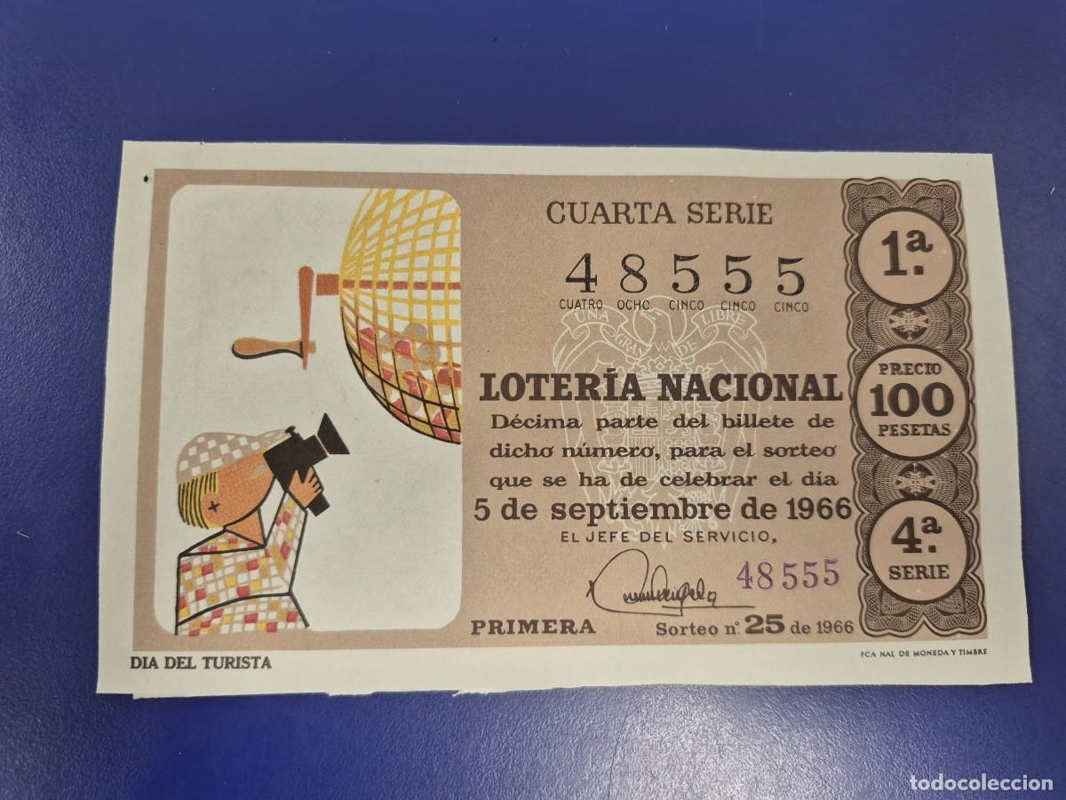 Loter&iacute;a Nacional: LOTERIA NACIONAL SORTEO 25 DE 1966 PERFECTO ESTADO SERIE 4