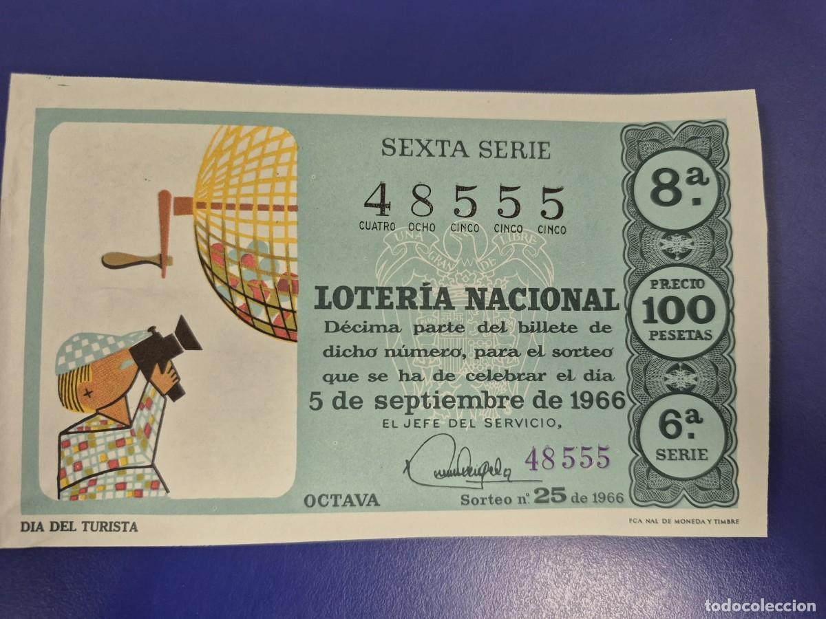 Loter&iacute;a Nacional: LOTERIA NACIONAL SORTEO 25 DE 1966 PERFECTO ESTADO SERIE 6