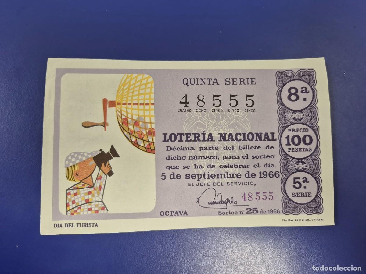 Loter&iacute;a Nacional: LOTERIA NACIONAL SORTEO 25 DE 1966 PERFECTO ESTADO SERIE 5