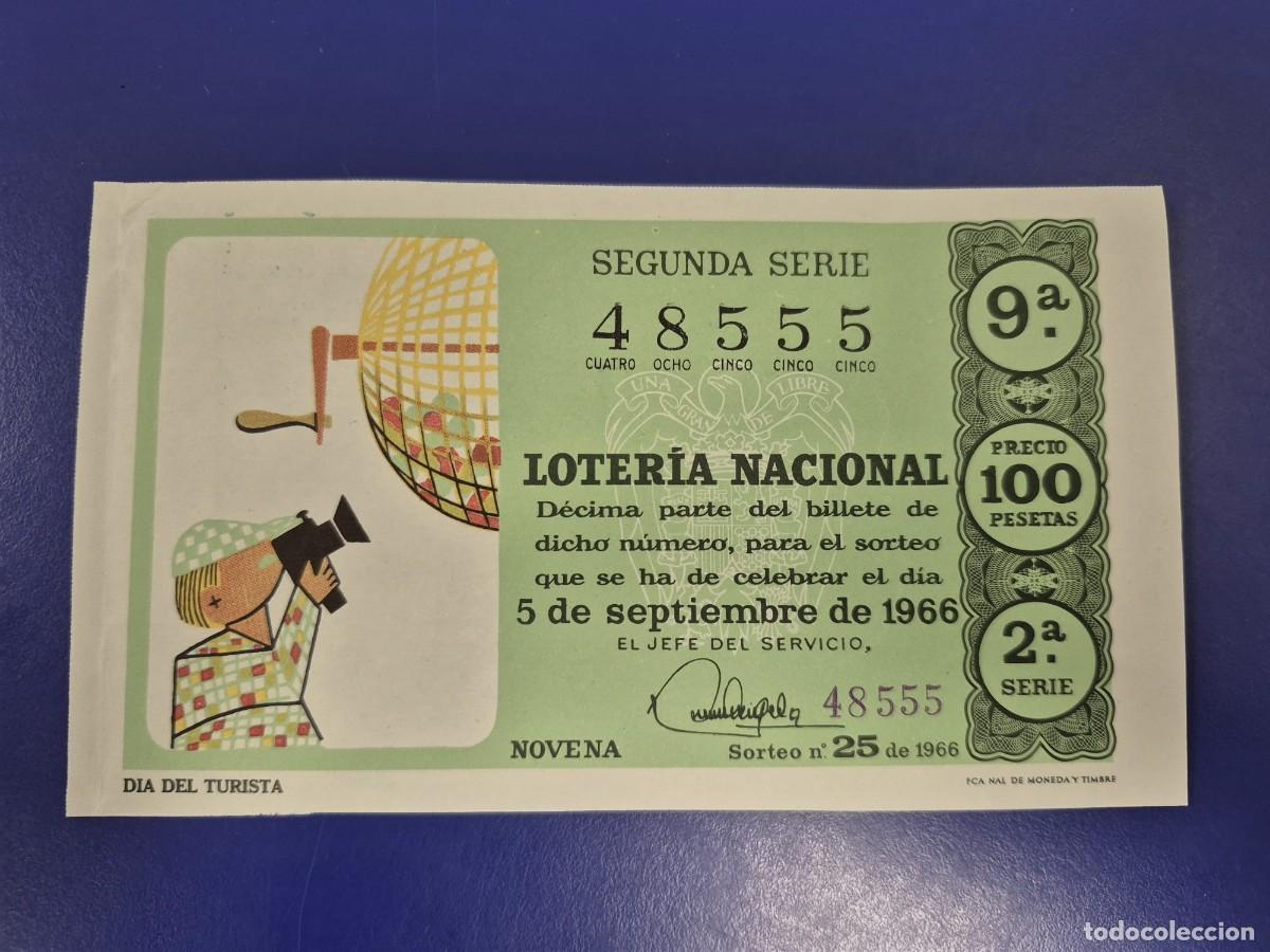 Loter&iacute;a Nacional: LOTERIA NACIONAL SORTEO 25 DE 1966 PERFECTO ESTADO SERIE 2