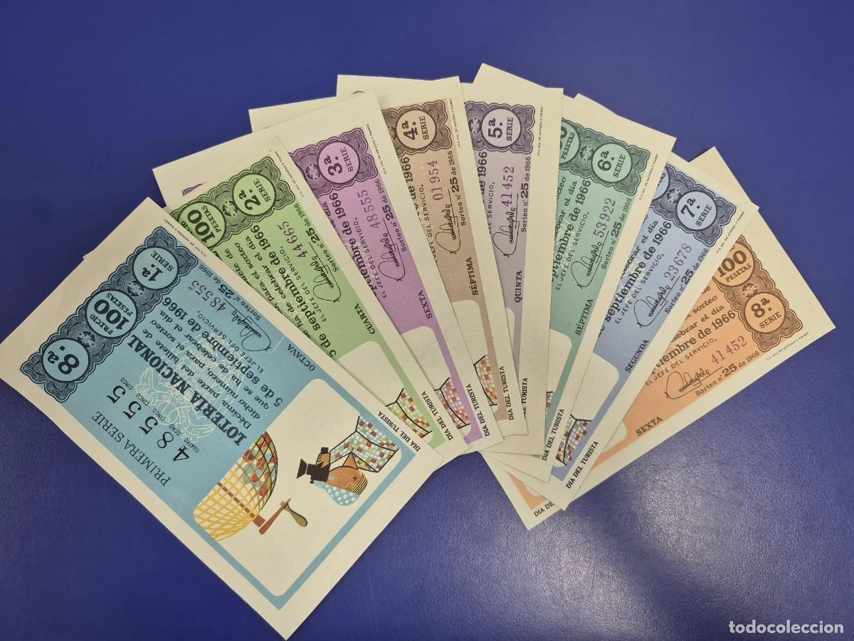 Loter&iacute;a Nacional: LOTERIA NACIONAL SORTEO 25 DE 1966 PERFECTO ESTADO SERIE COMPLETA
