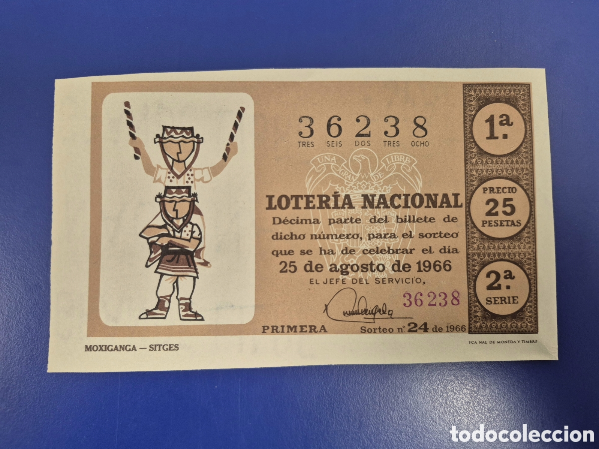 Loter&iacute;a Nacional: LOTERIA NACIONAL SORTEO 24 DE 1966 SERIE 2