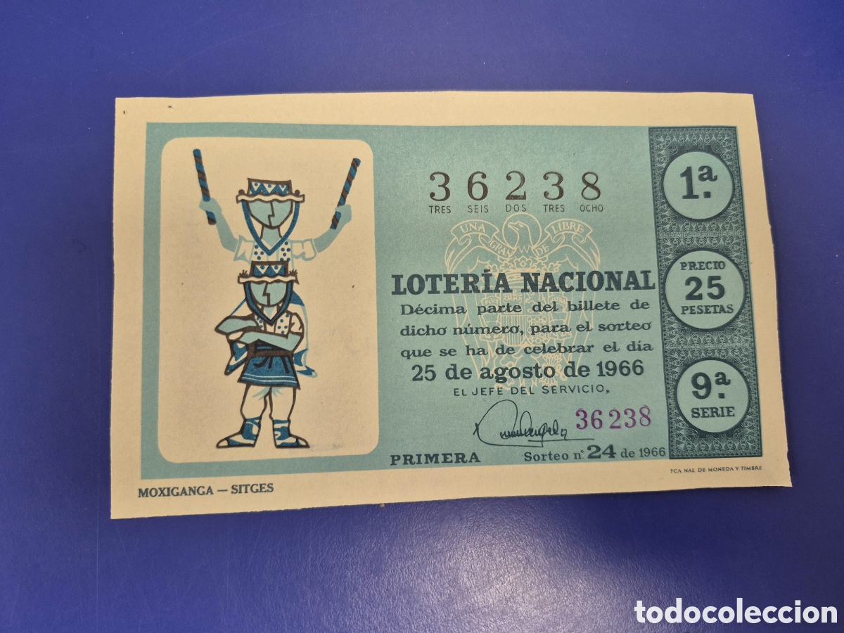 Loter&iacute;a Nacional: LOTERIA NACIONAL SORTEO 24 DE 1966 SERIE 9