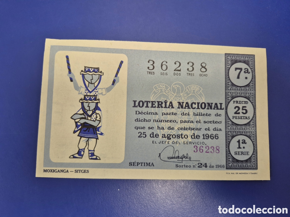 Loter&iacute;a Nacional: LOTERIA NACIONAL SORTEO 24 DE 1966 SERIE 1